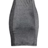 Anthracite Lurex Normal Waist Mini Flexible Knitted Skirt