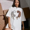 White Tiger Print Oversize T-shirt