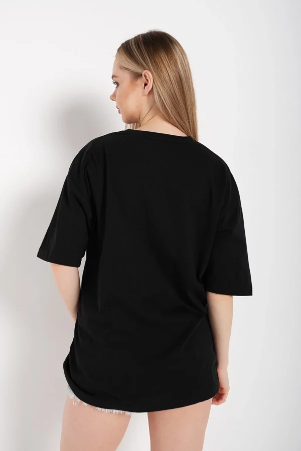 Black Oversize Los Angeles printed T-shirt