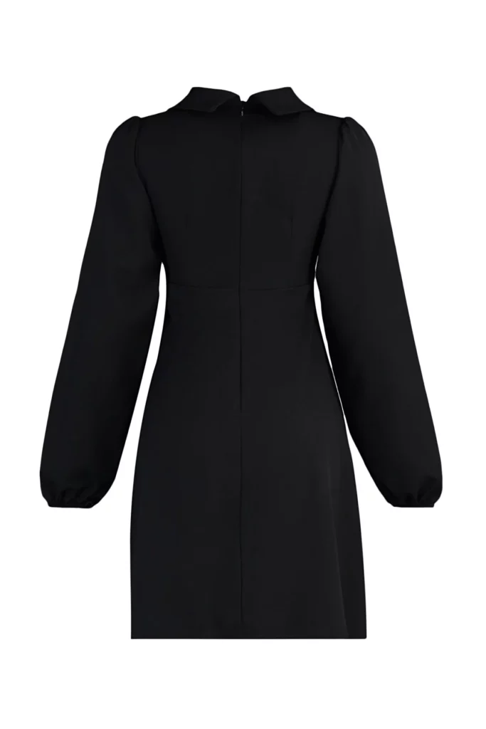 Black Collar Detailed Dress