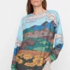 ethio shop Multi-Colored Wide Pattern Patterned Knitted Sweatshirt