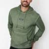 Green Men's Regular/Normal Cut Aged/Faded Effect Sweatshirt