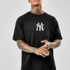 Men Fashion Oversize T-shirt New York Print Black