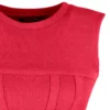 Ethio.Shop Fuchsia Corset Look Fitted Crop Ribbed Stretchy Knitted Blouse