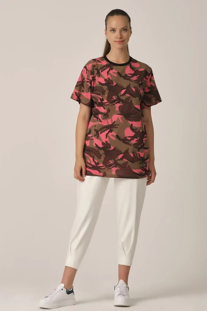 Ethio Shop Camouflage Patterned Oversize T-shirt