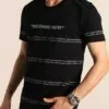 Black Regular Fit Nothing New Men's T-Shirt with Embossed Lettering